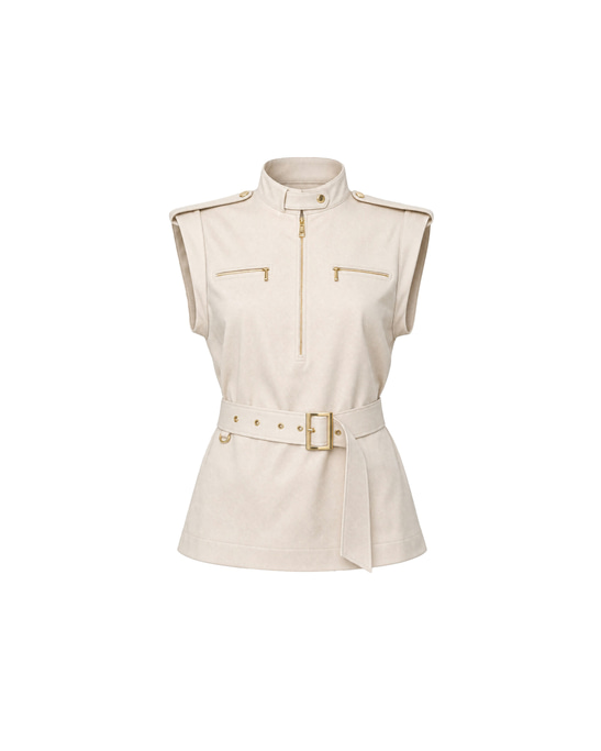 Sora Cotton Utility Top Ivory