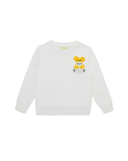 Squeaky White Crew Neck Sweatshirt