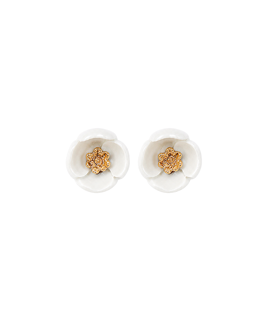 Tiny Peony Earrings