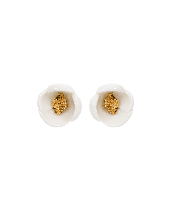 Tiny Peony Earrings