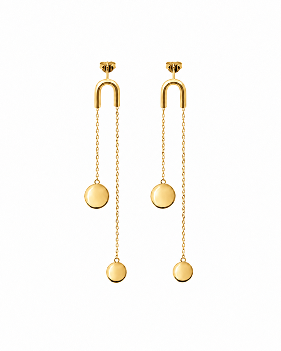 Unbound Pill Gold Earrings