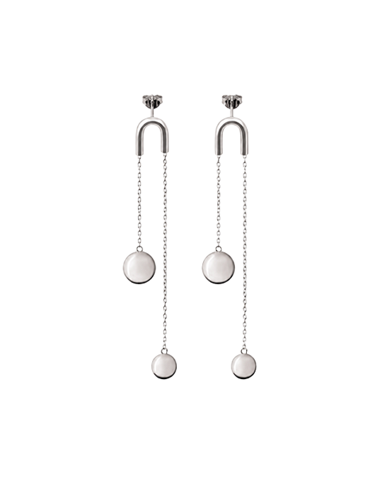 Unbound Pill Silver Earrings
