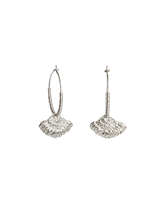 Venus Silver Hoop Earrings