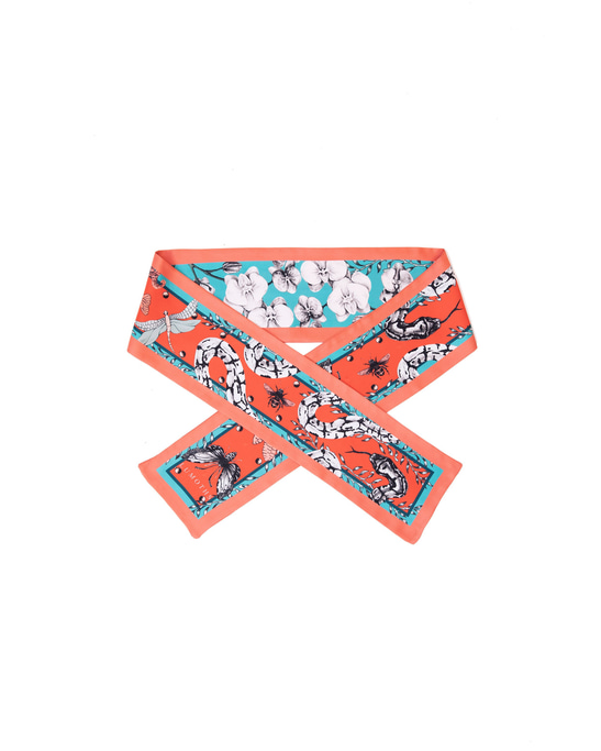Watcher/ Snakes & Orchids Silk Twill