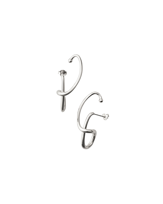 Alpha Silver Earrings