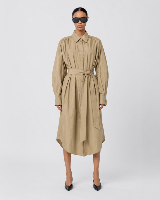 Alva Belted Midi Shirt Dress