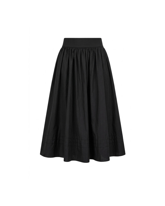 Alya Cotton Midi Skirt Black
