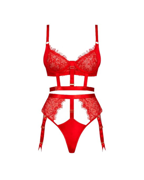 Ardélis Garter Set in Red