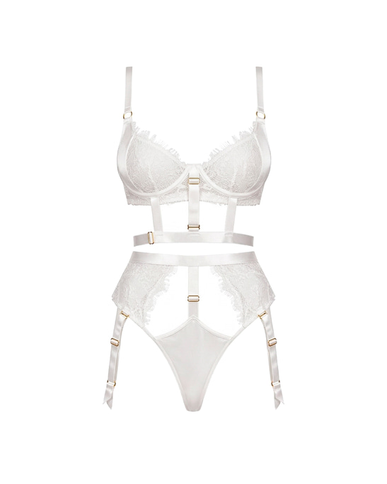 Ardélis Garter Set in White