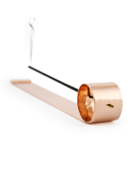 Artisan Mystic Dharma Forged Copper Incense Holder