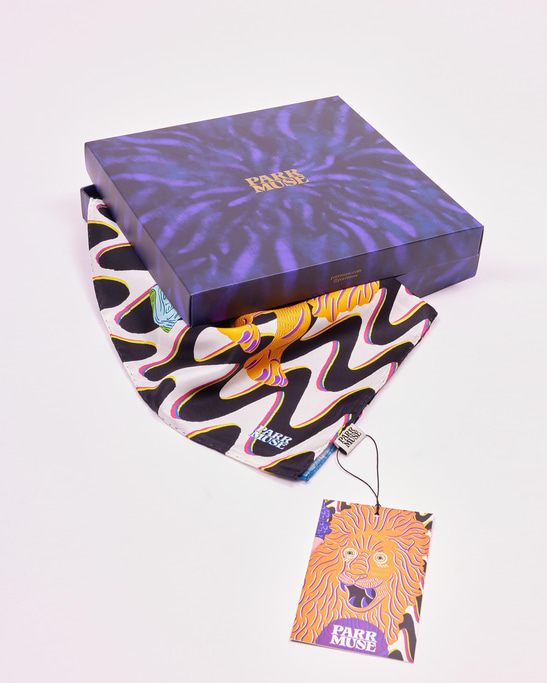 Atalanta Printed Scarf in Silk