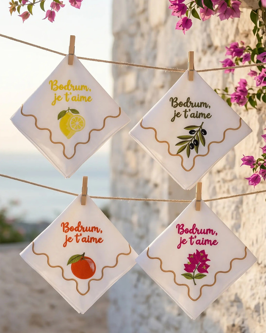 Bodrum Je T'aime Napkin Set