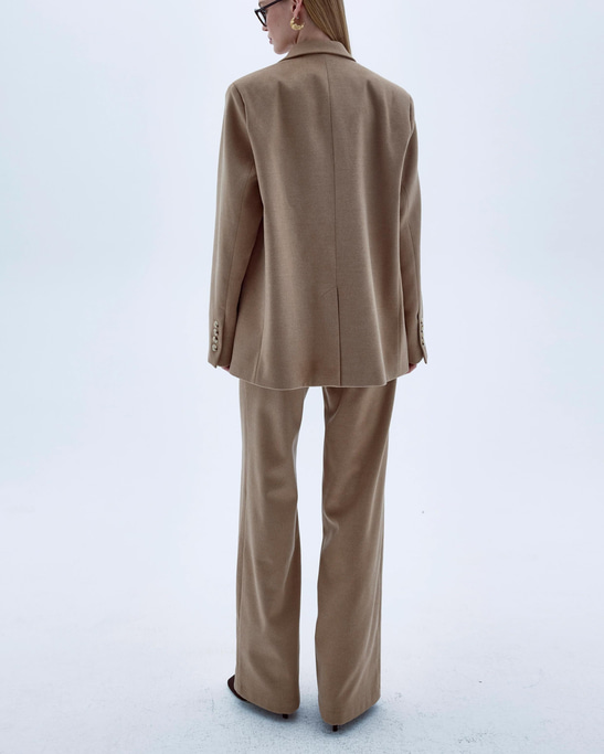 Boxy Blazer Jacket Camel