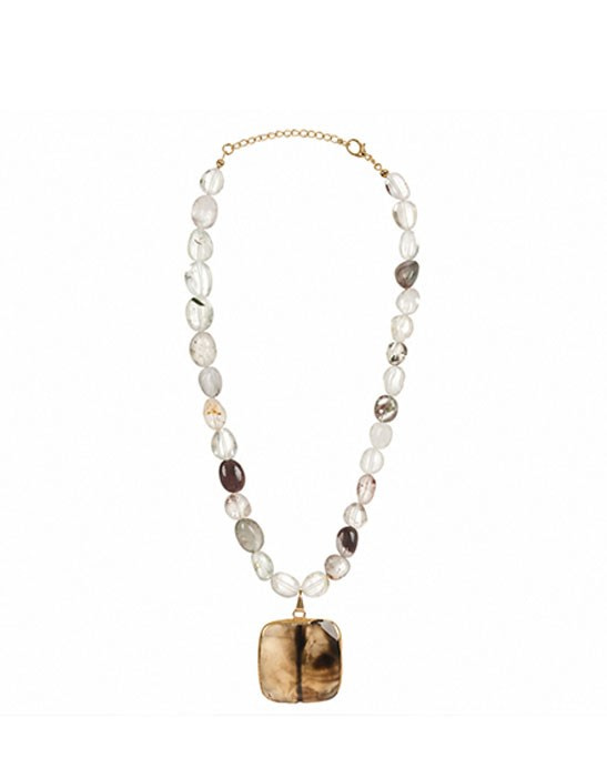 Brown Agate Stone Necklace
