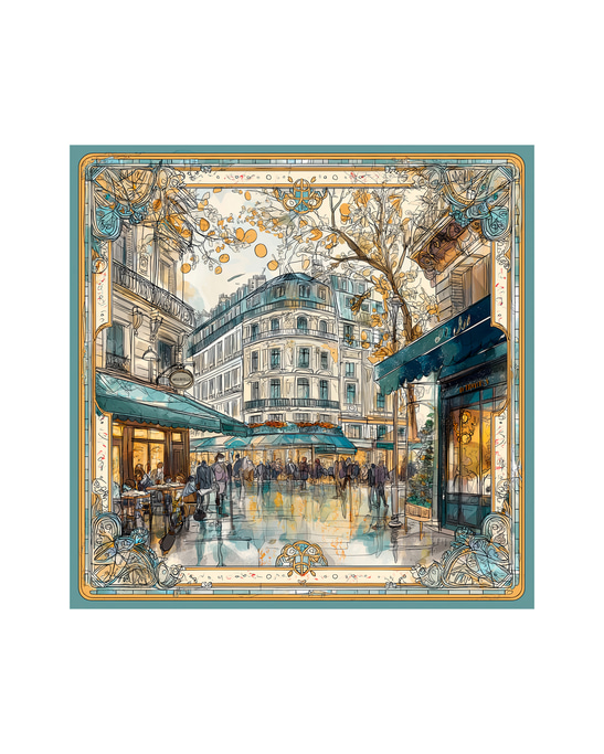 Café Saint-Germain Silk Scarf