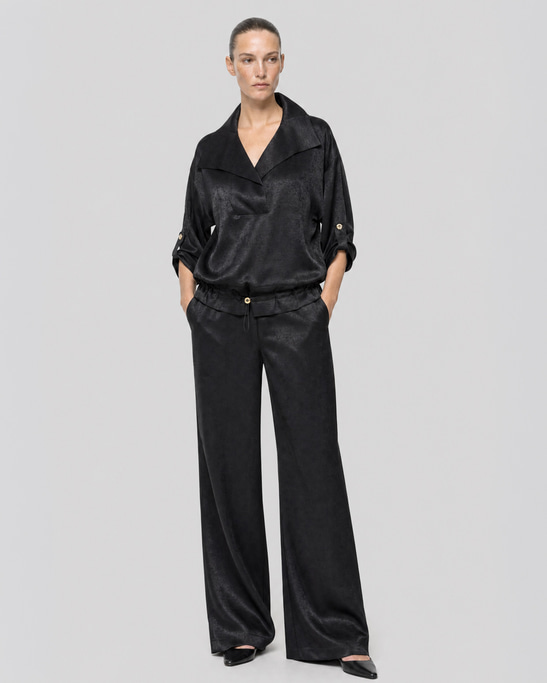 Cleo Viscose Wide-Leg Trousers