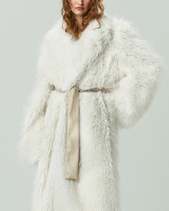 Cloud White Fur Coat