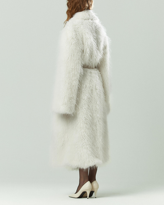 Cloud White Fur Coat