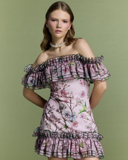 Coral Whisper Dress