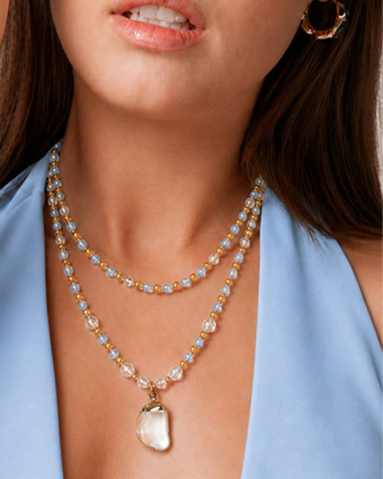 Crystal Shine Double Necklace