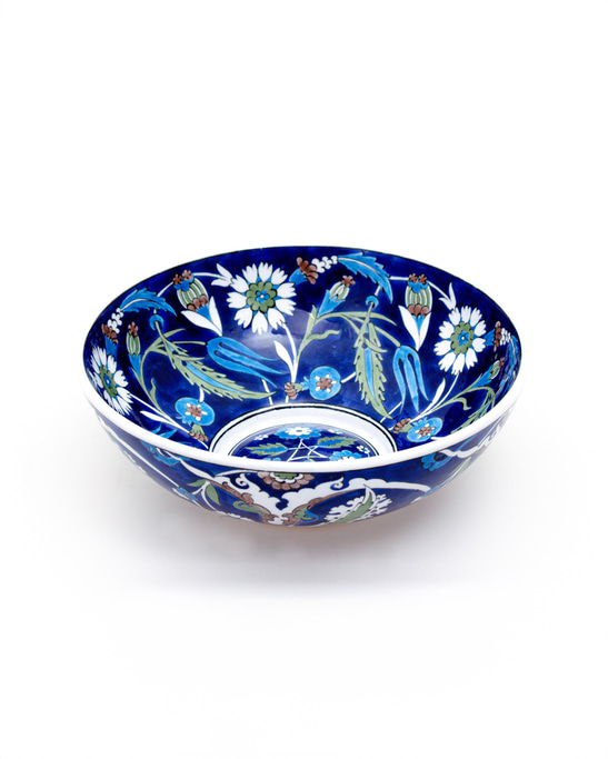 Damascus Patterned Iznik Tile Bowl