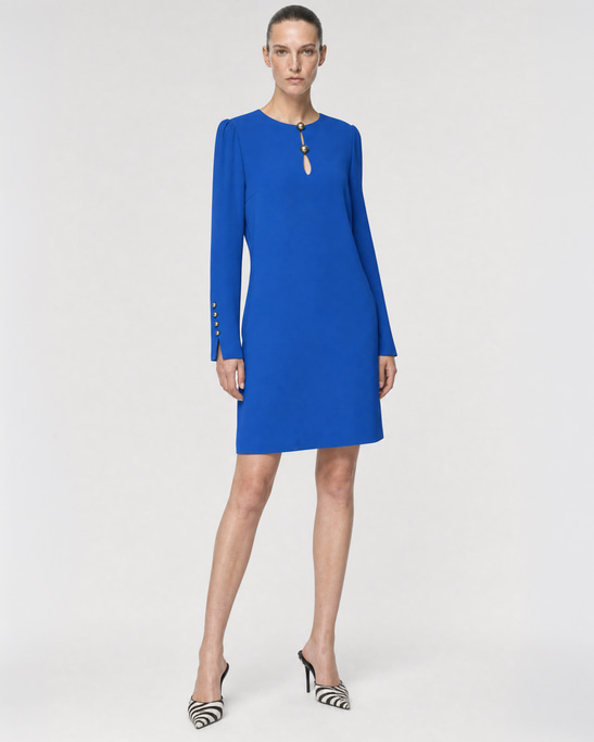 Delia Gold Button Mini Dress
