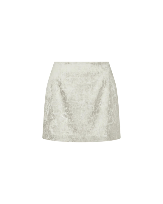 Duchess Velvet White Skirt
