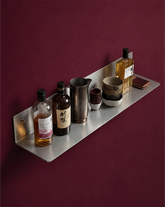 Industrial Design Stainless Steel Wall Shelf