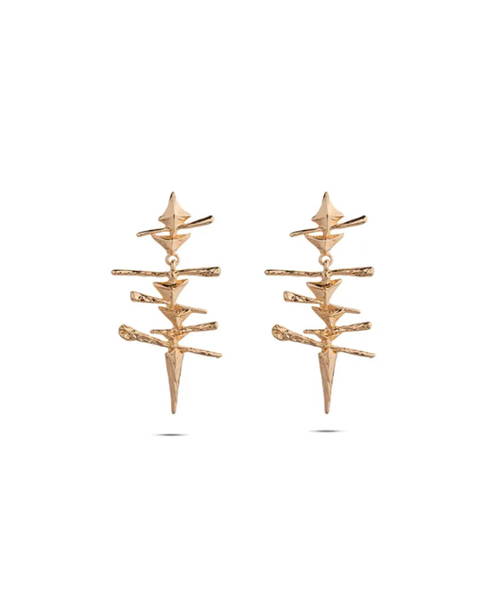 Fantastica Gold Zircon Gold Plated Earrings