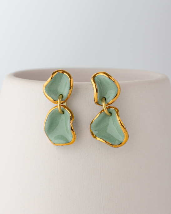 Flow Duo Earrings - Sage
