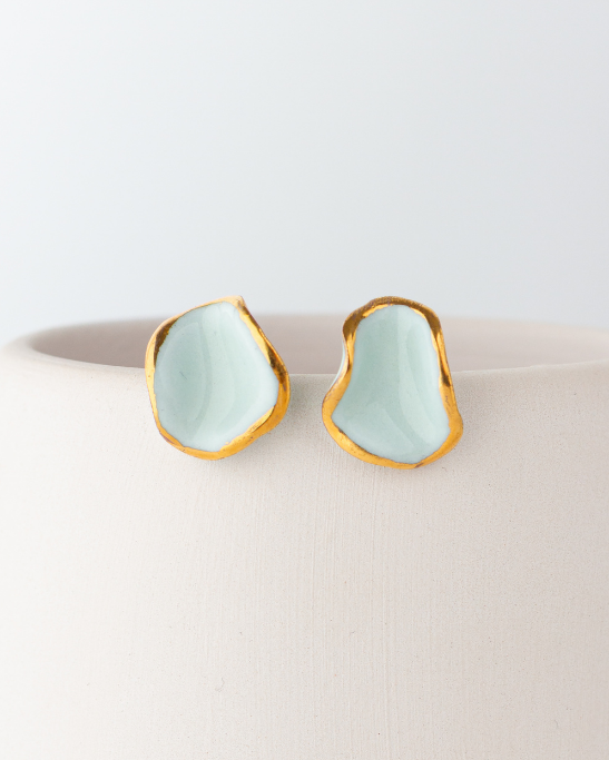 Flow Stud Earrings - Mint