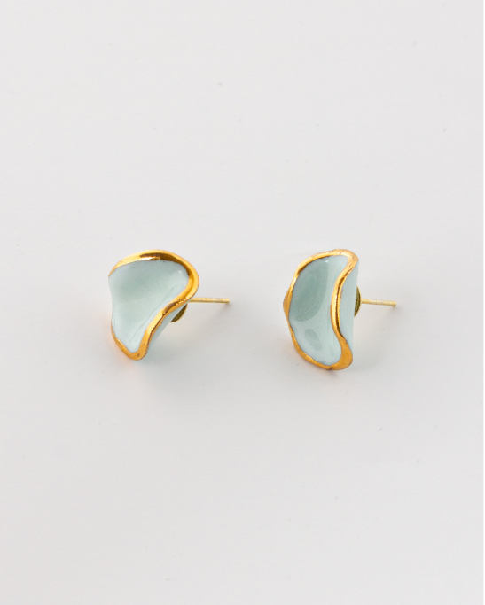 Flow Stud Earrings - Mint
