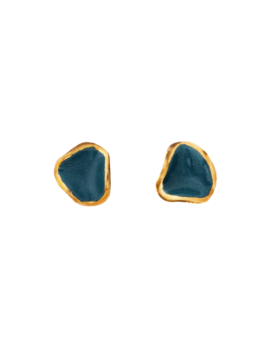 Flow Stud Earrings - Teal