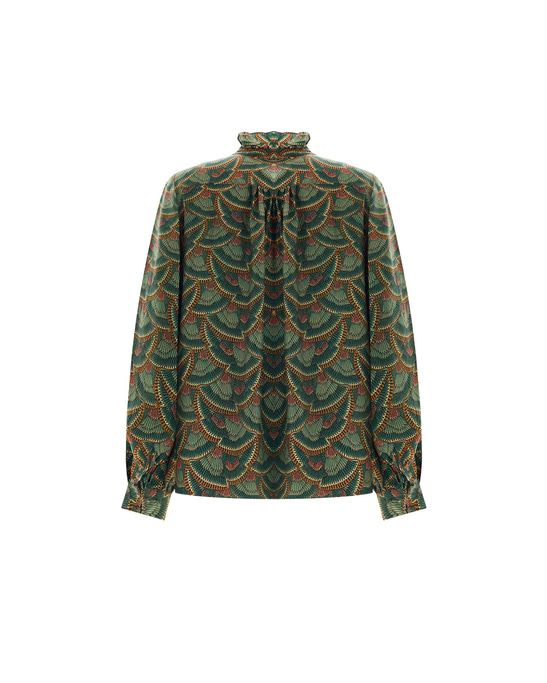 Gloria Ruffled Blouse in Icarus