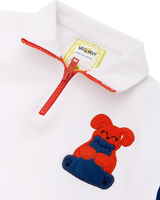 Half Zip Mock Neck Squeaky Swatshirt