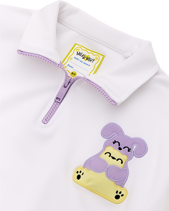 Half Zip Mock Neck Squeaky Sweatshirt