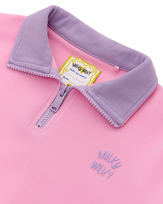 Half Zip Mock Neck Sweatshirt