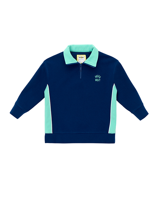Half Zip Mock Neck Sweatshirt
