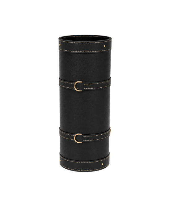 Handmade Genuine Leather Black Umbrella Stand