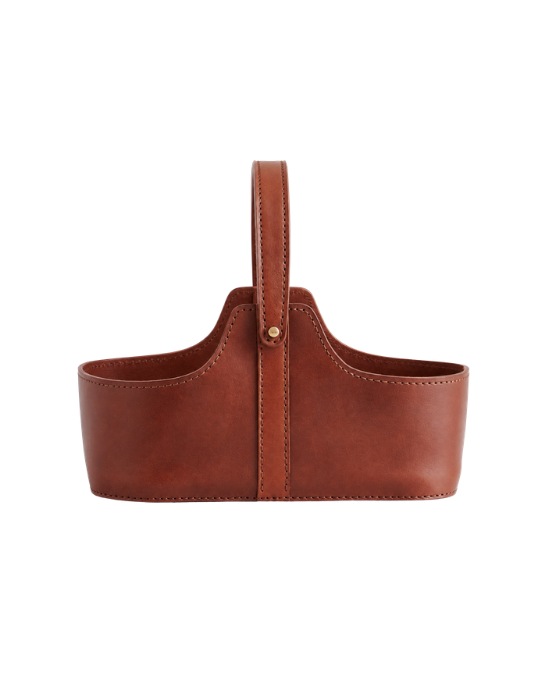 Handmade Leather Storage Basket