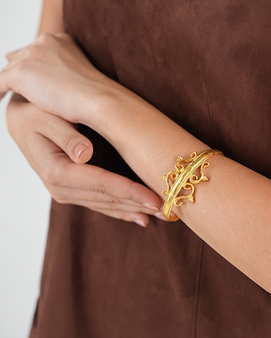 Inanna Cuff Gold Plated Bracelet