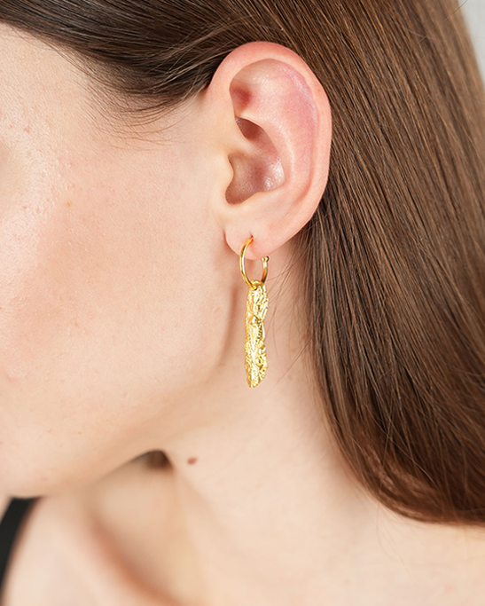 Isis Medium Gold Hoop Earrings