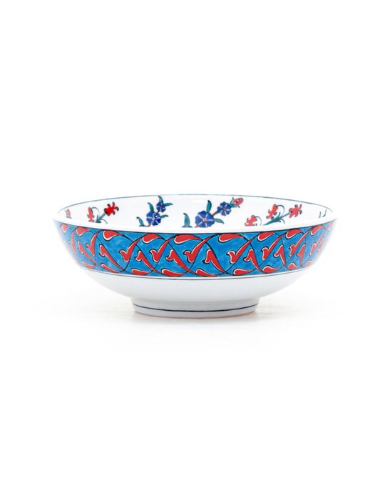 Iznik Tile Bowl with Bahar Branch Motif