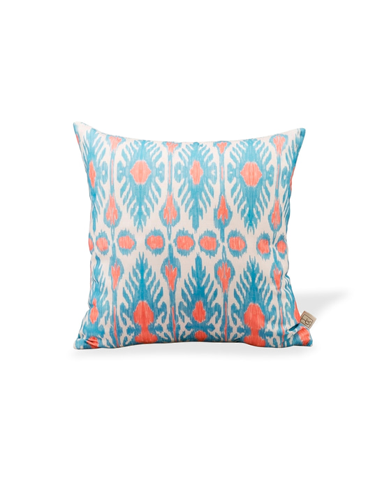 Linen Pillow Cover - Mavi & Mercan