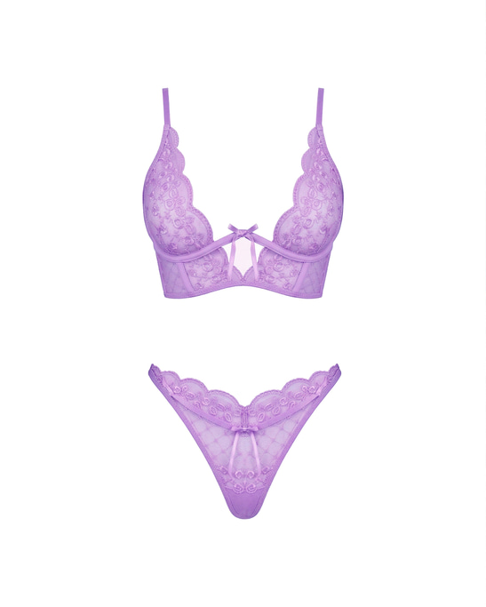 Lola Bustier Set in Lilac