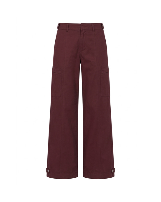 Lora Wide-Leg Trousers Burgundy