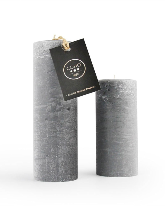 Lumina Rustic Anthracite Cylinder Candle