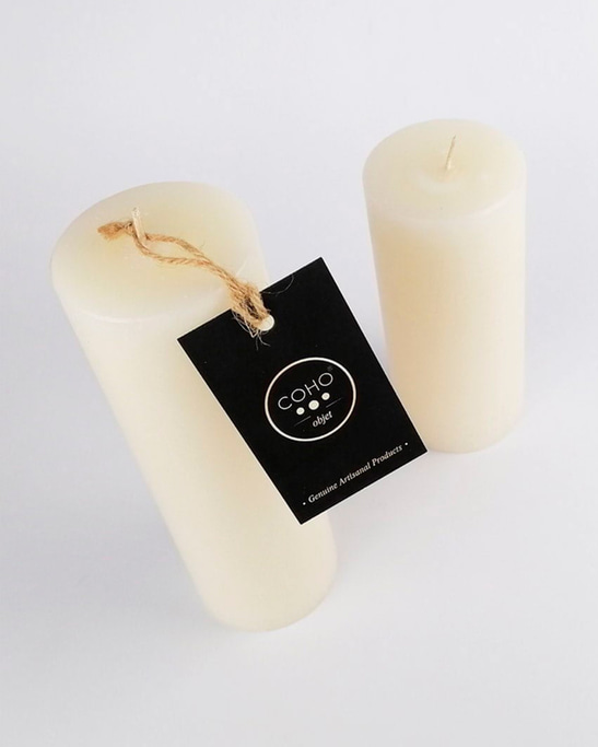 Lumina Rustic Cream Roller Candle
