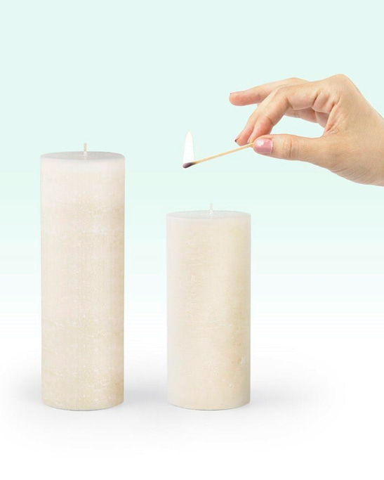 Lumina Rustic Cream Roller Candle