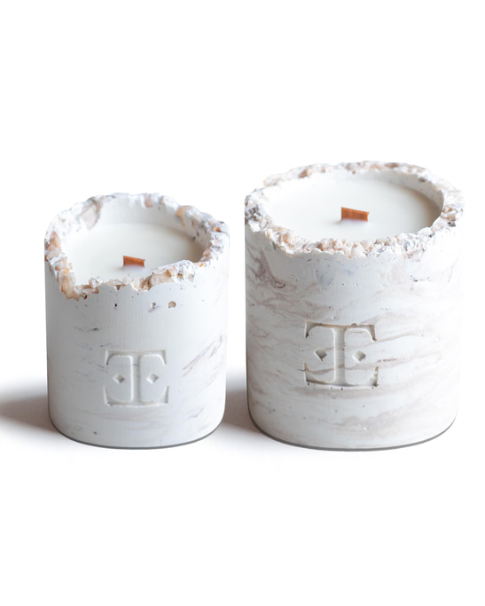 Moon and Fig Gemstone Candle Set
